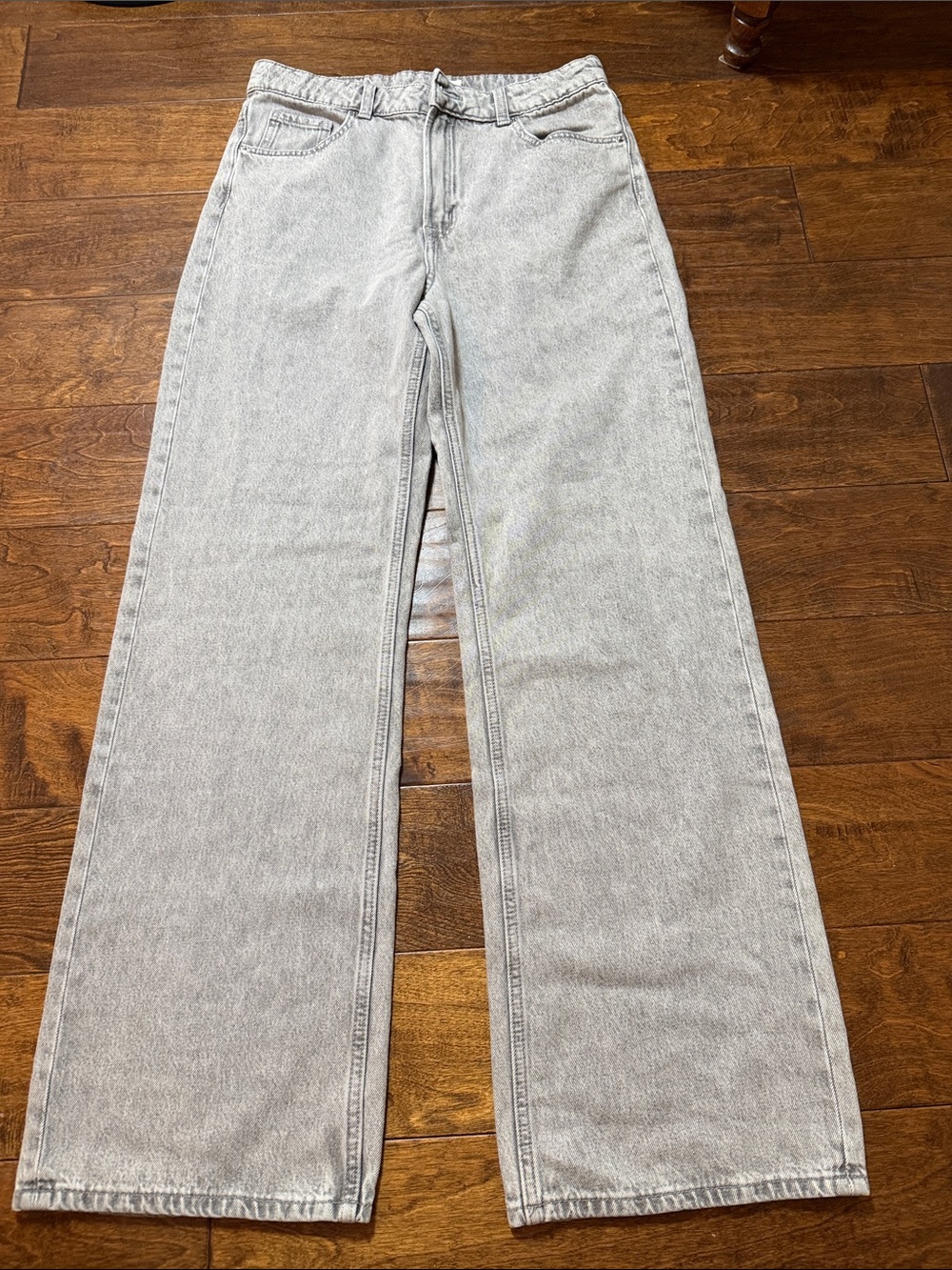 Divided for H&M Gray High Rise Wide Leg Jean, size 8
